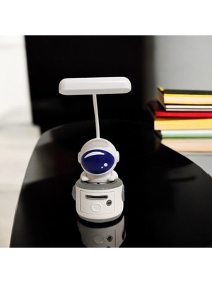 Ett Astronot Şekilli Şarjlı Kumbaralı Masa Lambası Dinç Store - 004982