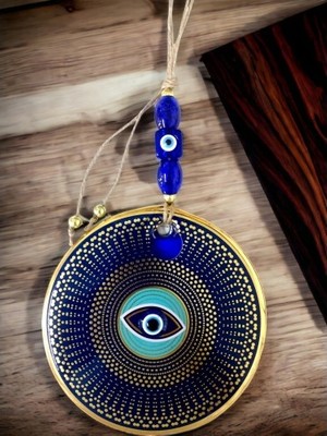Ett Gold Puantiyeli Nazar Boncuklu Göz Duvar Süsü Dinç Store - 004982