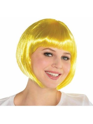 Ett Sarı Renk Parti Peruğu Kısa Küt Saç Dinç Store - 004982