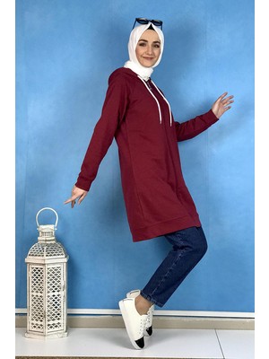 Fermuarlı Kap Bordo