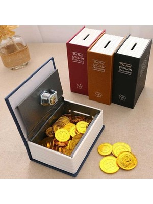 Ett Kitap Şeklinde Mini Boy Kilitli Kasa ve Kumbara Dinç Store - 004982