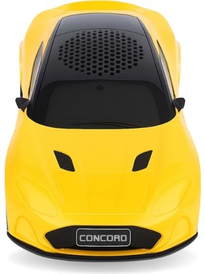 Akıllı Durak Sarı Araba Tasarımlı Hoparlör - Bluetooth Fm USB Özellikli