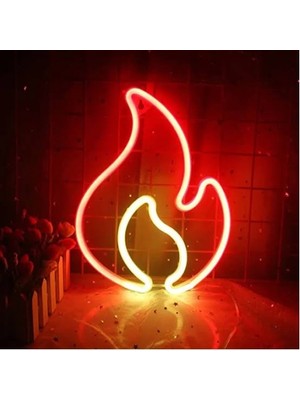 Ett Duvara Asmalı Neon Alev Işık Dinç Store - 004982