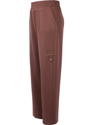 Düğme Detaylı Bol Paça Pantolon On