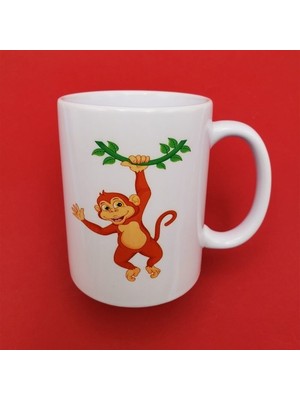 Ett Sevimli Maymun Baskılı Kupa Bardak Dinç Store - 004982
