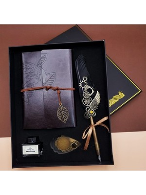 Ett Tüylü Divit Hokka Kalem Seti Dinç Store - 004982