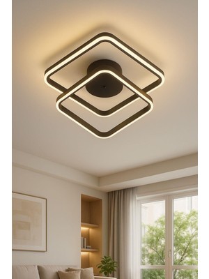 Avizem Ledlı Avize 25*25 Plofenyer Siyah