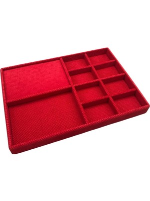 Megass Dekor Sidney Model Keten Kumaş Kırmızı Renk 34/24 Cmtakı Sergileme Standı