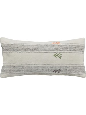 Kilim Antik El Dokuma Dekoratif Lumbar Kilim Kırlent Yastık Kılıfı 1370 - Yeni - Çok Renkli