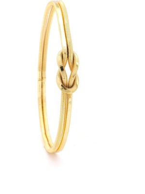 altın kaplama  çizgili model aşk düğümü ajda bilezik blz-3136