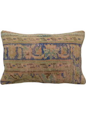 Kilim Antik El Dokuma Dekoratif Halı Kırlent Yastık Kılıfı 1383 - Vintage - Çok Renkli