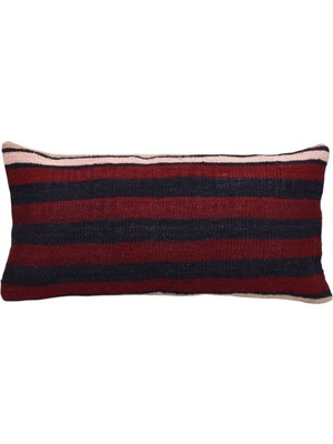 Kilim Antik El Dokuma Dekoratif Lumbar Kilim Kırlent Yastık Kılıfı 1415 - Yeni - Çok Renkli