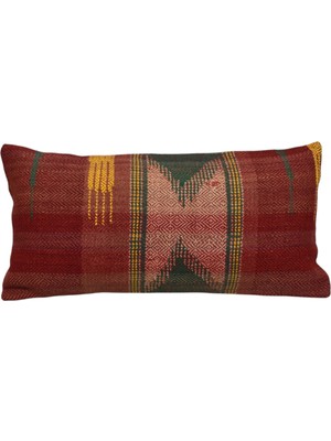 Kilim Antik El Dokuma Dekoratif Lumbar Kilim Kırlent Yastık Kılıfı 1364 - Yeni - Çok Renkli