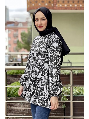 Moda Çizgi Desenli Tunik