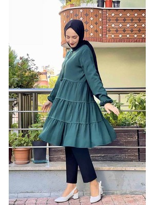 Moda Çizgi Desenli Tunik