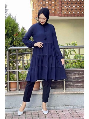 Moda Çizgi Desenli Tunik