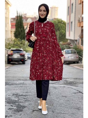 Moda Çizgi Desenli Tunik