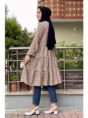 Moda Çizgi Desenli Tunik