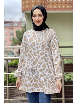 Moda Çizgi Desenli Tunik