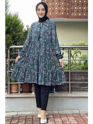 Moda Çizgi Desenli Tunik