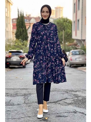 Moda Çizgi Desenli Tunik