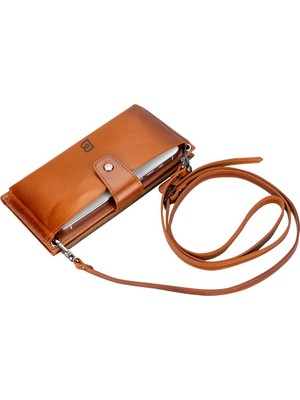 Gp Iguana Lozan Strap 6.5 Inch Uyumlu Deri Kartlıklı Kılıf RST2EF Taba