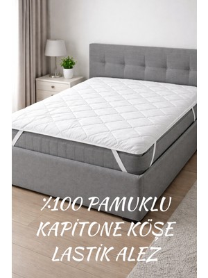 Lunga Vita Kapitone Köşe Lastikli Alez %100 Pamuklu Özel Ebatlar (Sıvı Geçirmez Özelliği Yoktur)