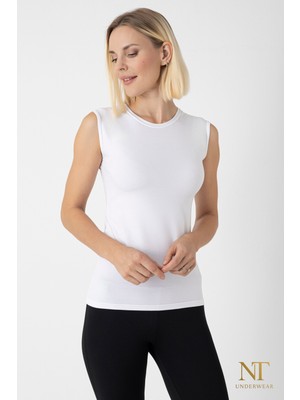 NT Underwear Kadın Bambu Sıfır Kol Body – Gün Boyu Doğal Konfor