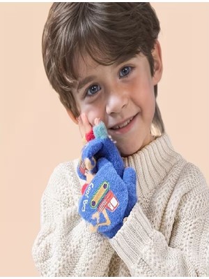 Evim Mabedim Çocuk Eldiveni, Ekskavatör Temalı Yarım Parmak Çocuk Eldiveni