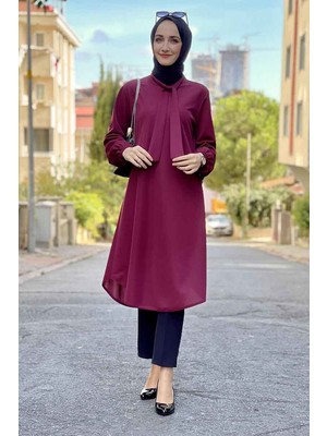 Moda Çizgi Desenli Tunik