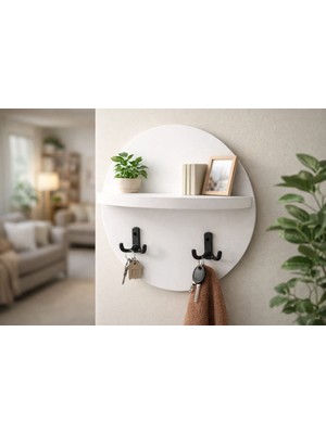 Mobilyacın Raflı Duvar Askılığı 30 cm