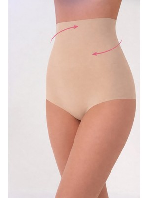 Nbb 1935 Kadın Lazer Kesim Yüksek Bel Külot Korse 3 Adet