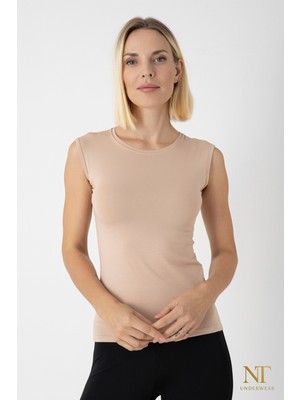 NT Underwear Kadın Bambu Sıfır Kol Body – Gün Boyu Doğal Konfor