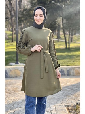 Moda Çizgi Desenli Tunik