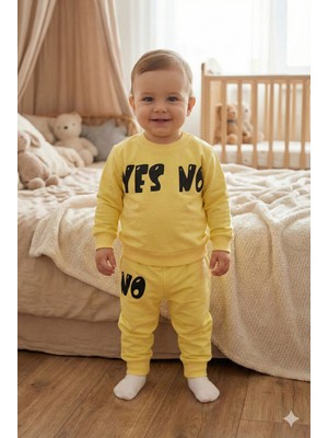 Yes No Basklı Ikili Bebe Takımı