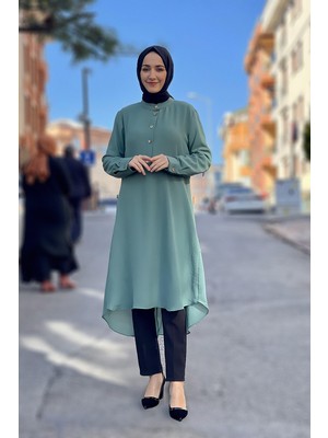 Moda Çizgi Desenli Tunik