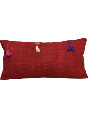 Kilim Antik El Dokuma Dekoratif Lumbar Kilim Kırlent Yastık Kılıfı 1371 - Yeni - Çok Renkli