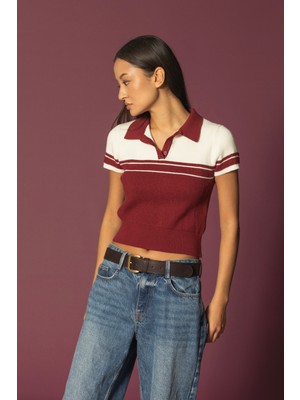 Nisan Triko Kısa Kol Polo Yaka Triko Top