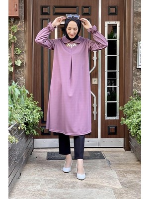 Moda Çizgi Desenli Tunik