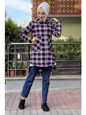 Moda Çizgi Desenli Tunik