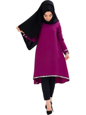 Moda Çizgi Desenli Tunik