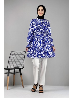 Moda Çizgi Desenli Tunik