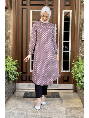 Moda Çizgi Desenli Tunik