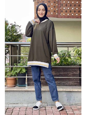 Moda Çizgi Desenli Tunik