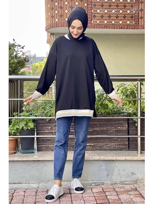 Moda Çizgi Desenli Tunik