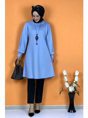 Moda Çizgi Desenli Tunik