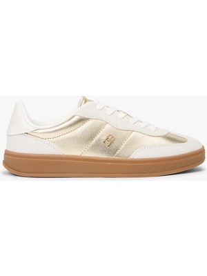 Tommy Hilfiger Mu Jackie Metalik Kadın Gold Sneaker FW0FW090260HT