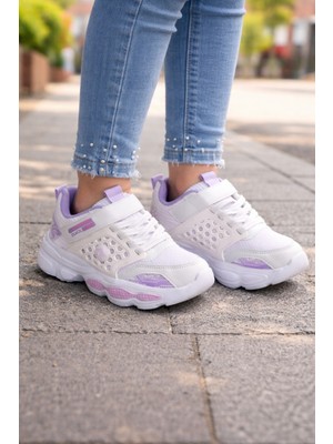 Minibonito Kız Çocuk Spor Ayakkabı – Fileli, Cırt Cırtlı, Anarok Taban"