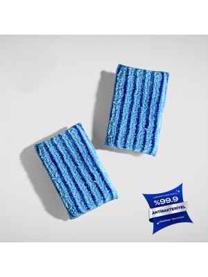 Silva Ultrafiber Bulaşık Süngeri İkili Set | Çizmeden Parlatan Çift Yönlü Doku