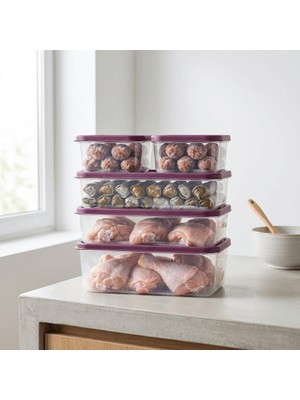 Selka Home Nora Büyük Set ( 1 Adet 4 Lt. 1 Adet 2,25 2 Adet 1 Lt. 2 Adet 2 Lt. )